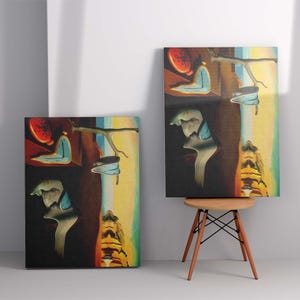Surrealism, Salvador Dali, Melting Clocks, Canvas Wall Art, Modern Decor, Abstract Painting, Time Art, Persistence of Memory, Gift Idea