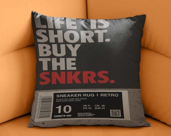 Sneaker Art Pillow Cover: Urban Fashion Shoe Design