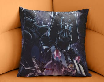 Darth Vader Pillow Case, Star Wars Art, Sith Lord, Star Wars Decor, Star Wars Fans, Space Art, Sci-Fi Pillow, Galactic Decor, Dark Side Art