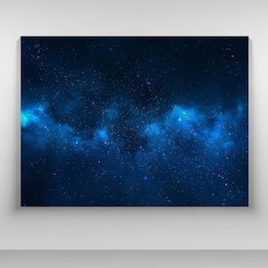 Galaxie Wandkunst, Weltraum Leinwanddruck, Sternenhimmel, Kosmischer Nebel, Astronautenzimmer, Tiefes Universum Poster, Sci-Fi Ästhetik