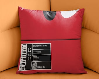 Sneaker Label Pillowcase, Retro Shoe Design, Streetwear Decor, Urban Style Cover, Sneaker, Shoe Box, Hypebeast Pillowcase, Cool Gift Idea