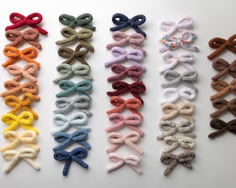 Conjunto completo de presilhas de cabelo de malha - uma de cada 41 cores