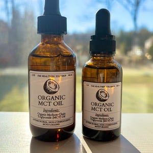 Biologische C8 MCT-olie | Lichtgewicht niet-comedogene vochtinbrengende crème voor huid, haar en lichaam | Caprylzuur middellange keten triglyceriden | Veganistische schoonheid