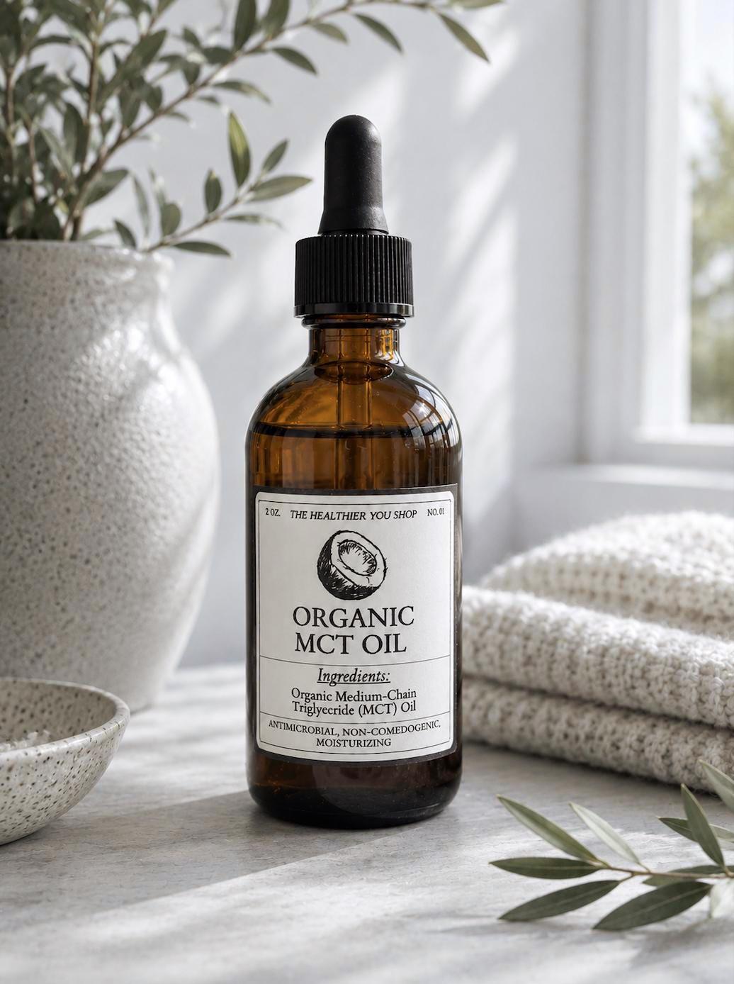 Organic C8 MCT Oil | Lightweight Non-comedogenic Moisturizer for