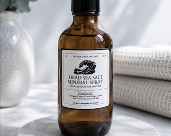 Totes Meersalz Mineralspray für Kopfhaut, Gesicht & Körper | Feuchtigkeitsnebel mit natürlichen Mineralien | Saubere vegane Hautpflege für trockene oder schuppige Haut