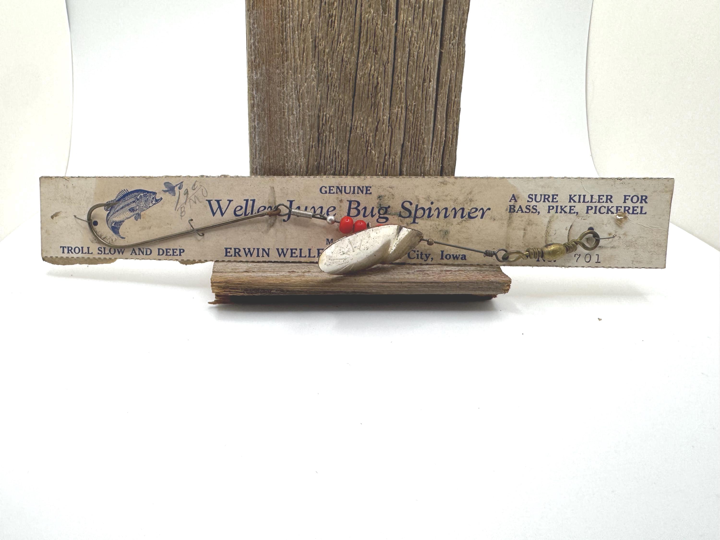 Lot De 6 Leurres De Pêche Vintage – Spinners Métal June Bug M-895, Eau Douce