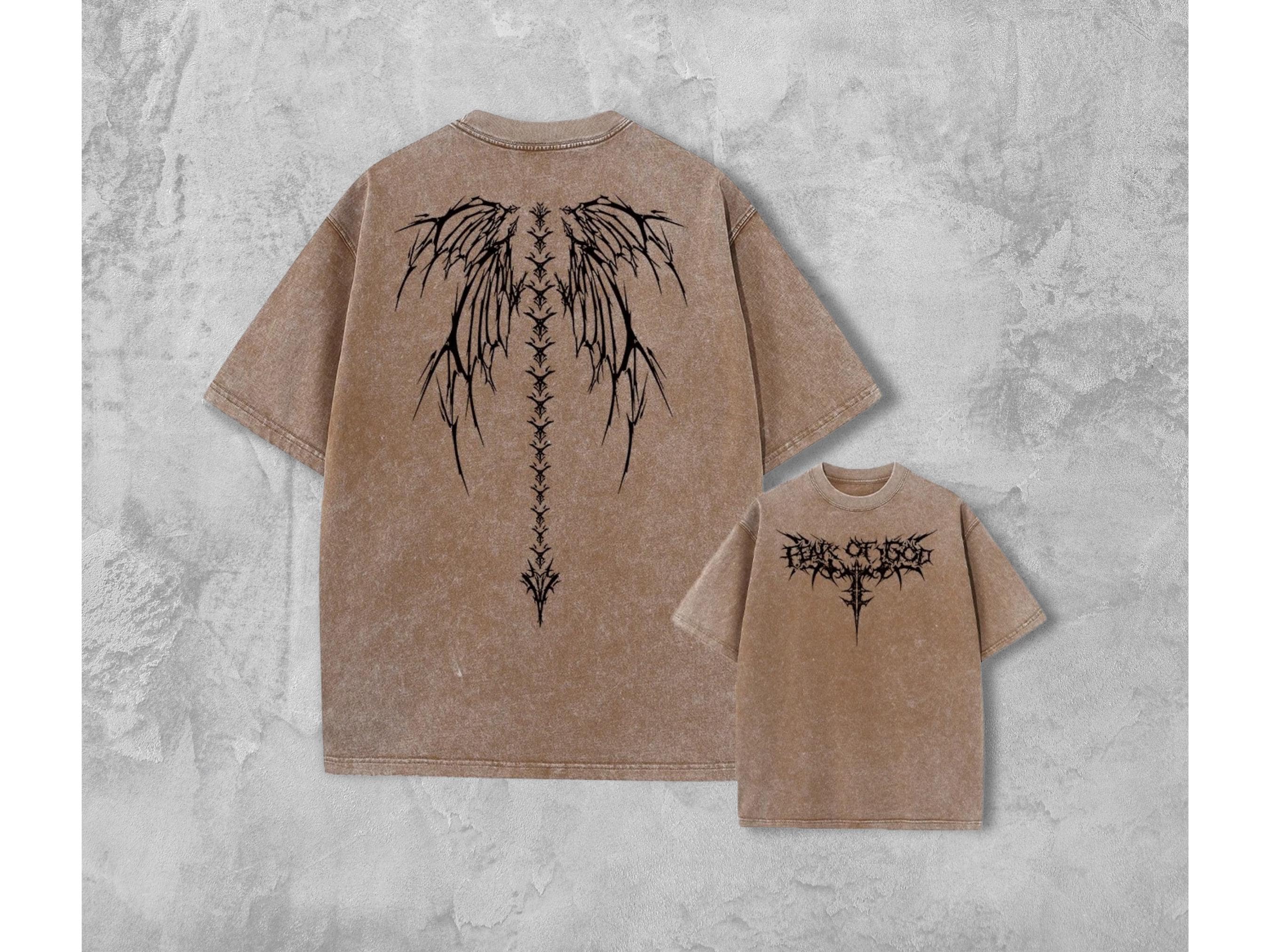 Y2k Washed Gothic Shirt, Oversized Harajuku T-shirt, Fashion Gift