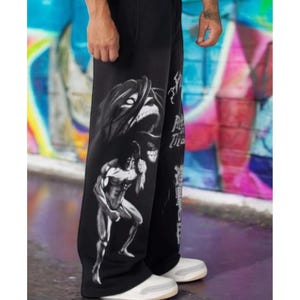 AOT Anime Inspired Sweatpants, Attack on Titans Anime Sports Gymwear, Trendy Y2k Hip Hop Jogger Trousers, Unisex Anime Fans Gift