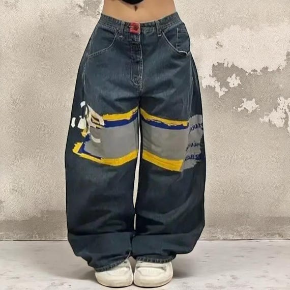 Y2K Wide Leg Jeans – Unisex High Waist Baggy Denim Pants