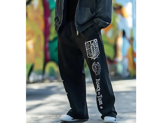 Anime Inspired Sweatpants | Japanese Manga Aesthetic Joggers | Harajuku Streetwear Pants | Y2K Hip Hop Gymwear | Otaku Graphic Apparel Gift