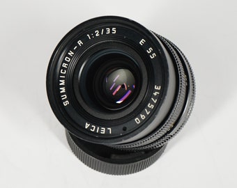 Leica Summicron-R 35mm f/2 lens ver. II 11115 for DSLR/Mirrorless/Video cameras De-CLICKED