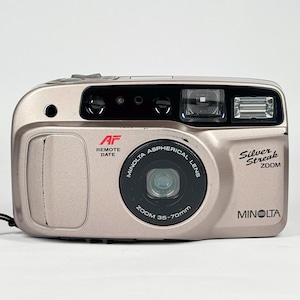 Cámara compacta Minolta Silver Streak Zoom con enfoque automático de 35 mm