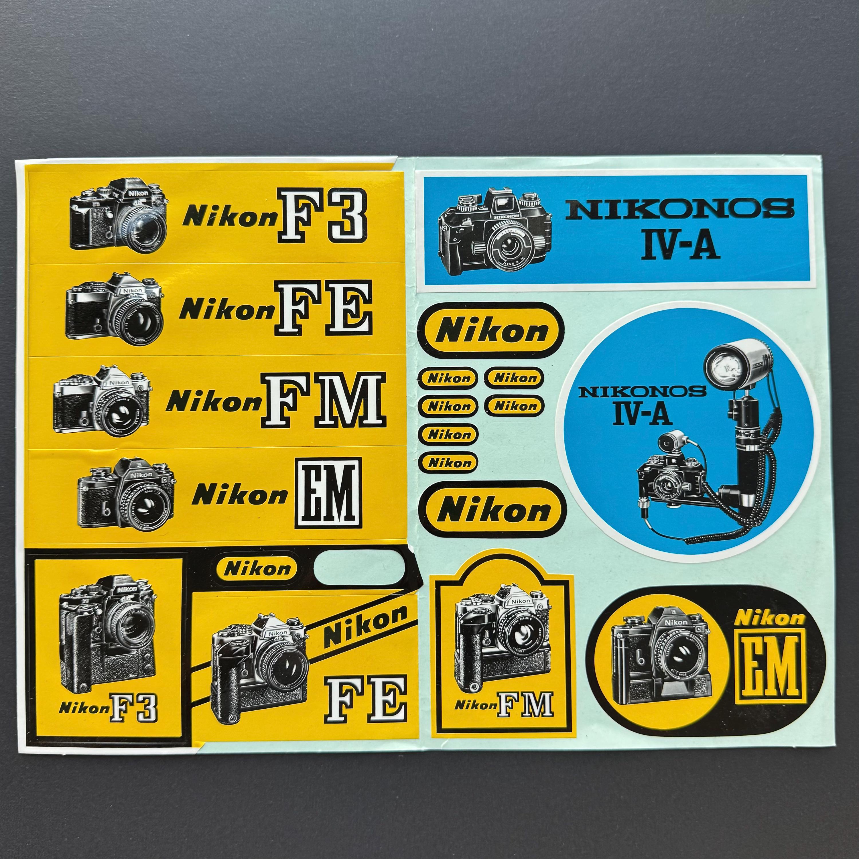 Vintage 80's NIKON Camera Stickers Decal Sheet - Etsy