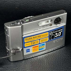 Vintage Sony Cyber-Shot DSC-T50 Ultra-Compact Y2K Point-and-shoot digital camera