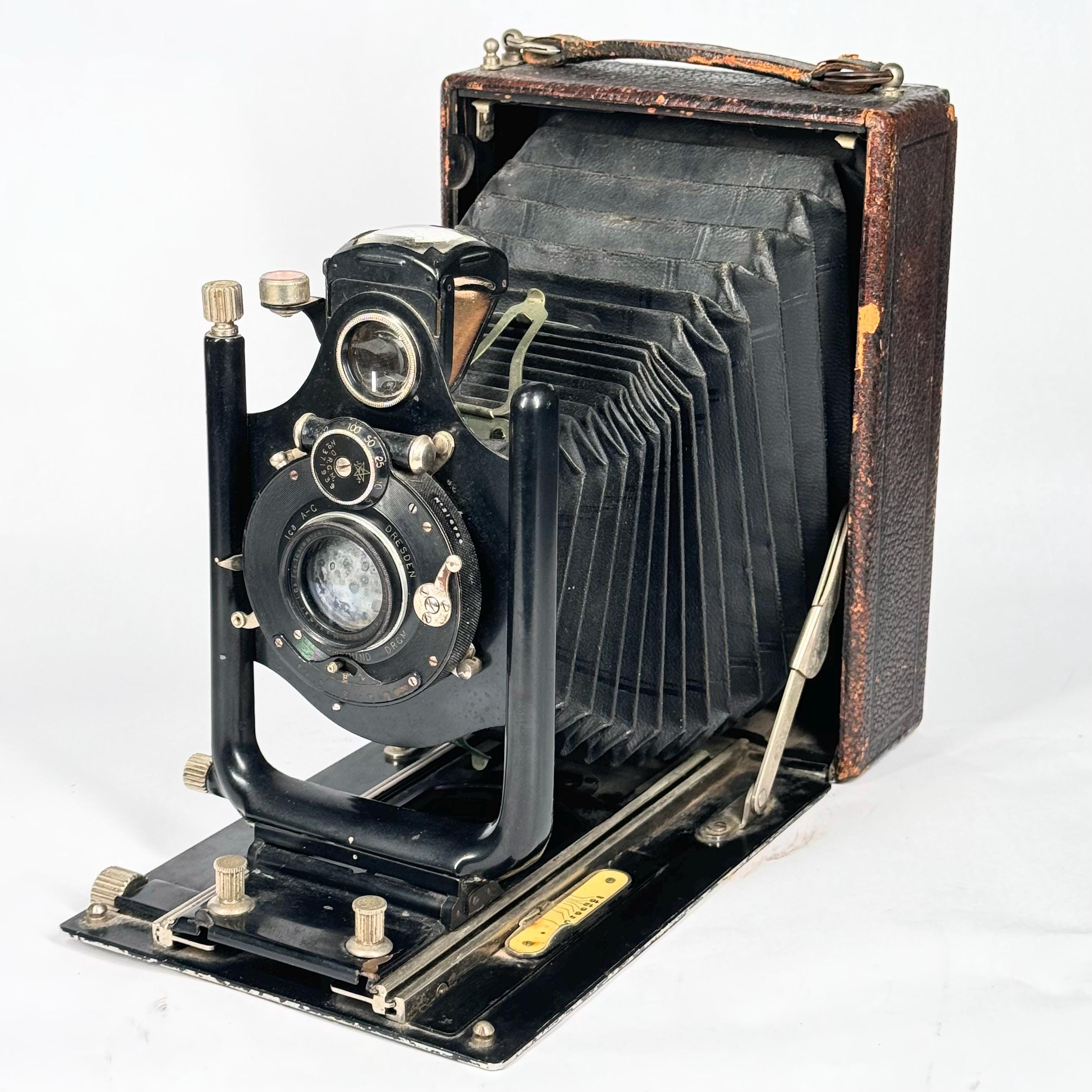 Antique 1910's ICA Ideal 325 Folding Bellows 10x15cm Plate