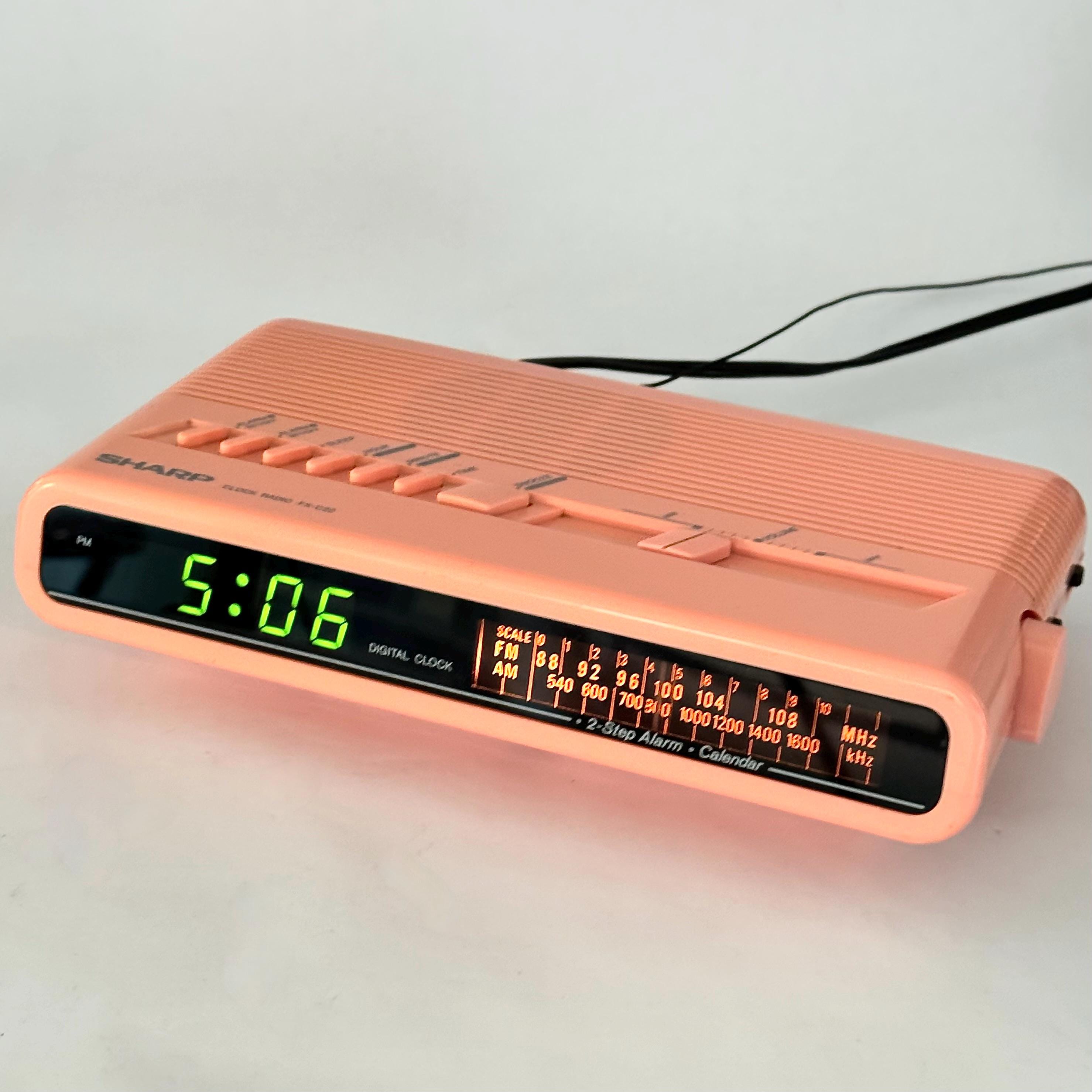 Vintage 1980's SHARP Clock Radio FX-C22 PINK - Etsy
