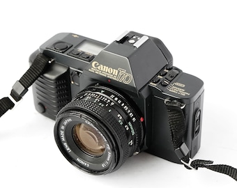 Canon T70　35-70mm／Speedlite 277T Canon T-70 35mm SLR Film Camera with 277t speedlite | eBay