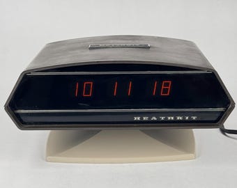 Vintage 70's mid-century modern HEATHKIT GC-1092A Neon Digital Alarm Clock