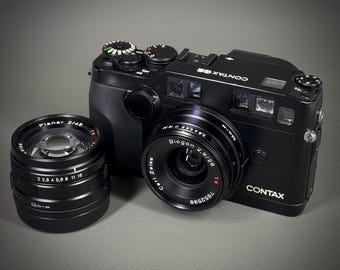 Vintage CONTAX G2 BLACK Autofocus Rangefinder Camera W/ Zeiss