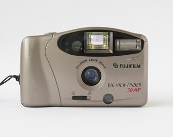 Vintage Fujifilm Big View-Finder 50AF point-and-shoot 35mm film plastic camera