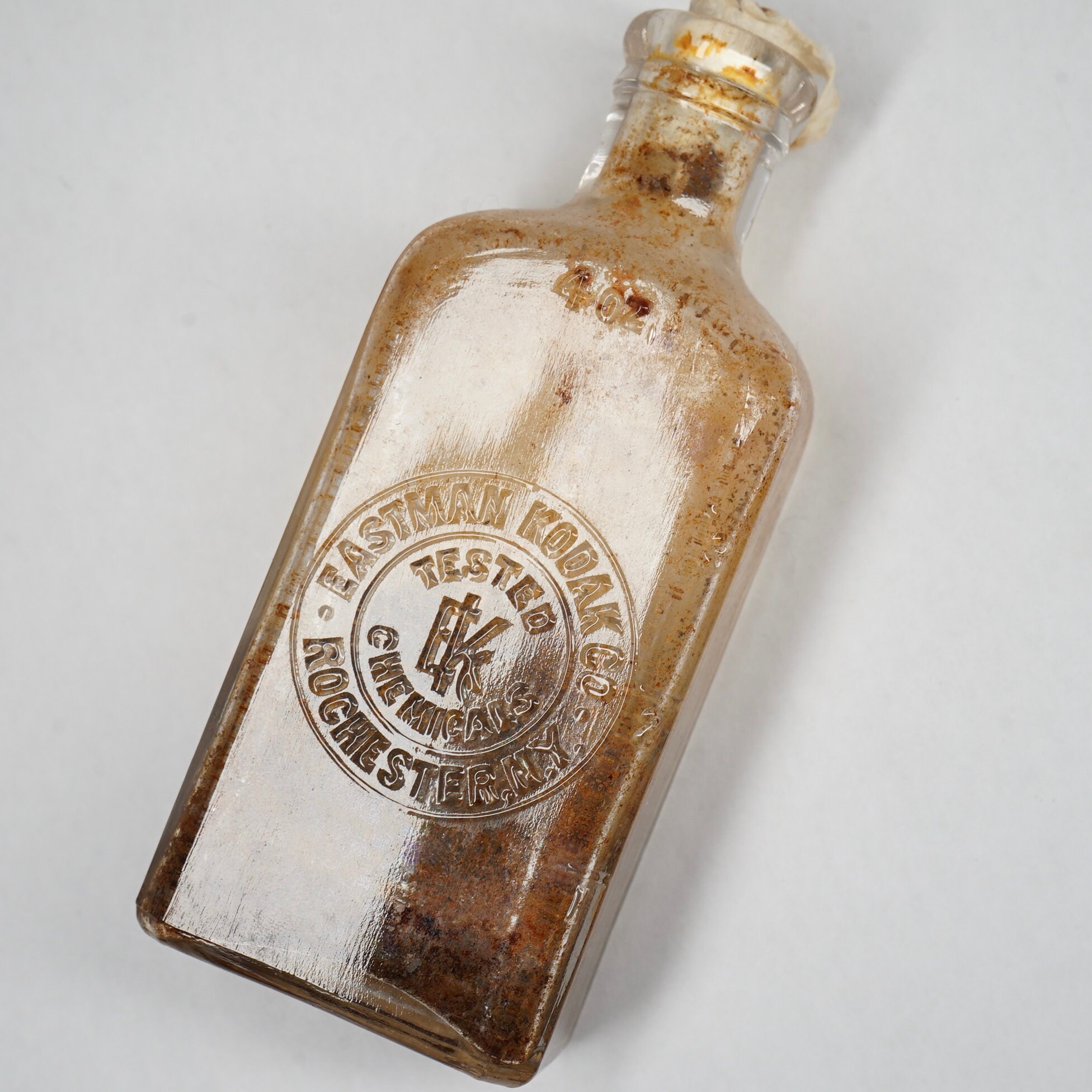 Antique 1910's Velox Liquid Developer Glass Darkroom Photographic