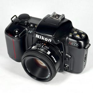 Vintage Nikon N6006 Autofocus 35mm Film SLR Camera w/ AF Nikkor 50mm f/1.8 prime lens