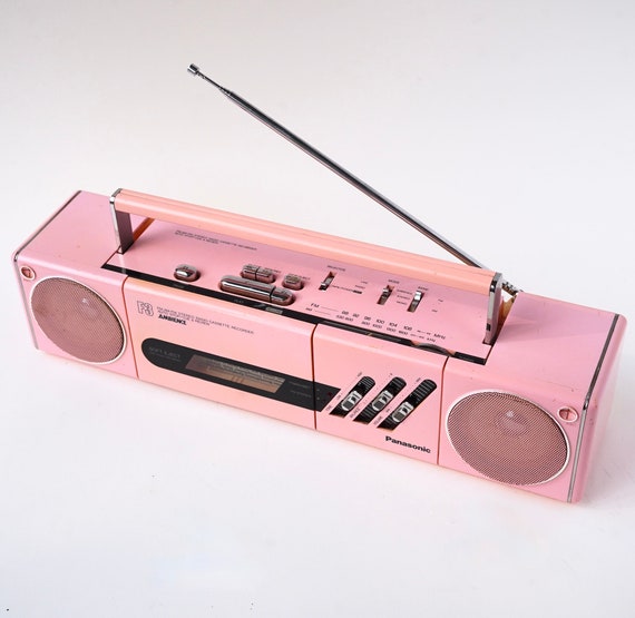 Vintage 80's Panasonic RX-F3 PINK Boombox Ghettoblaster Stereo