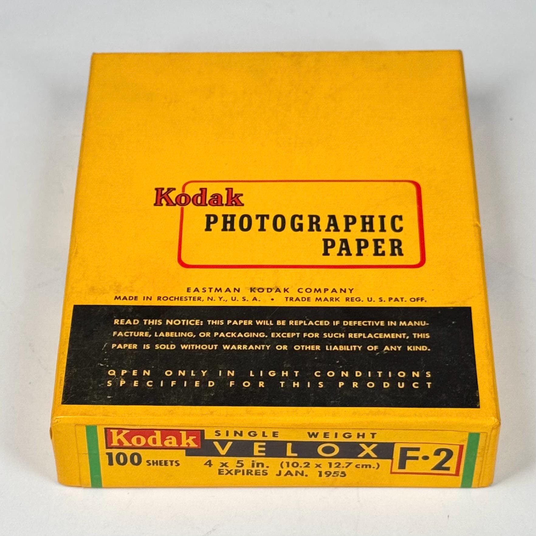ビンテージハガキ ヴィンテージ コダック VELOX 写真用紙 4x5 F-2 1955 100枚 未開封