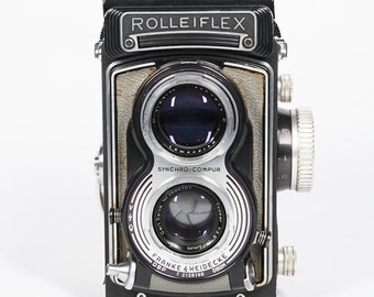 Rolleiflex T type 1 GRAY 6x6 medium format TLR camera w/ Tessar 75mm f/3.5