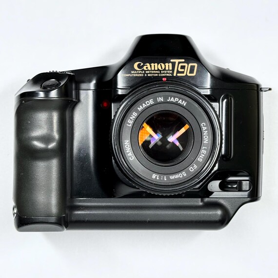 Vintage Canon T90 TANK 35mm Film SLR Camera W/ FD 50mm F/1.8 Lens 