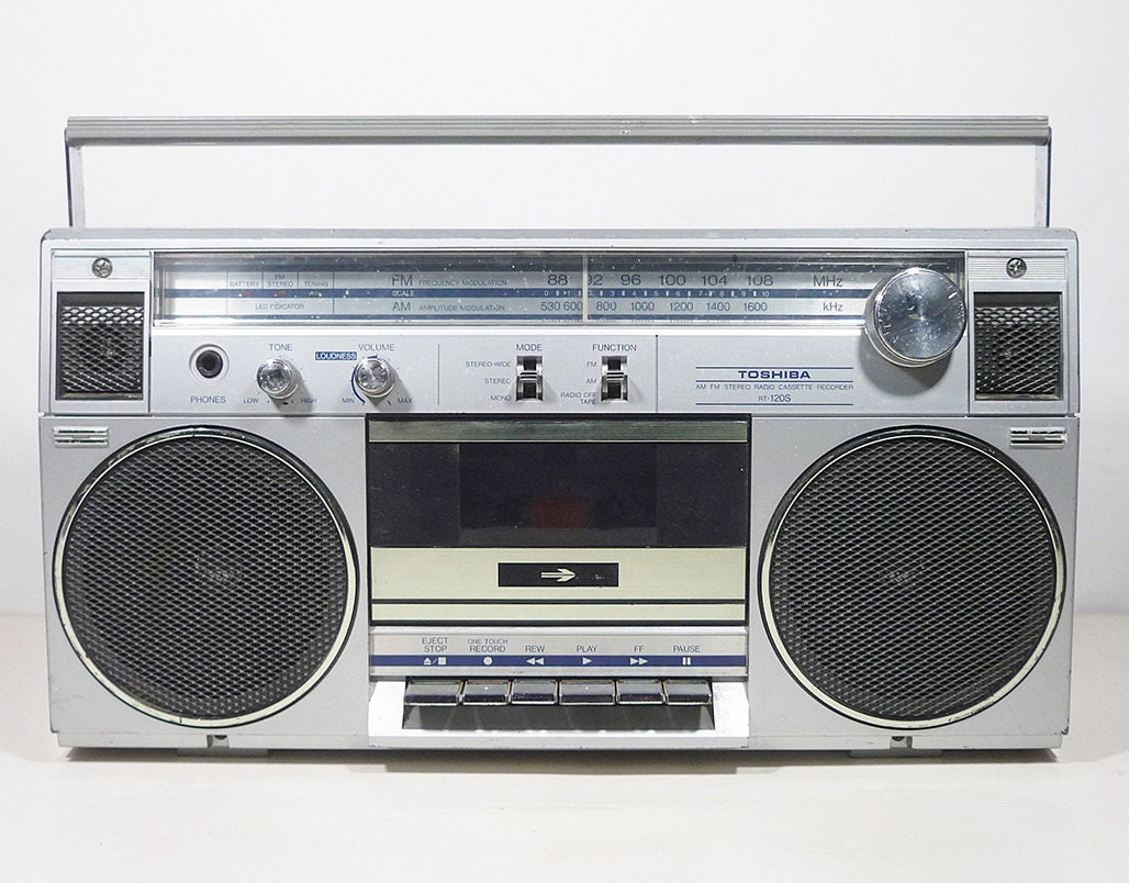 Vintage 80's Toshiba RT-120S Boombox Ghetto Blaster Cassette