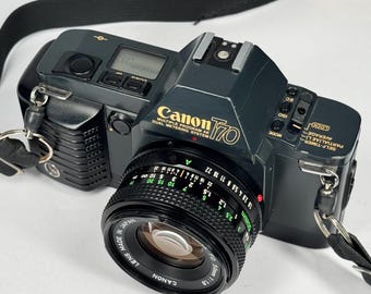 ヴィンテージ Canon T70 35 mm フィルム一眼レフカメラ（FD 50 mm f