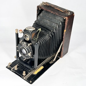 Antique 1910&#39;s ICA Ideal 325 Folding bellows 10x15cm plate camera