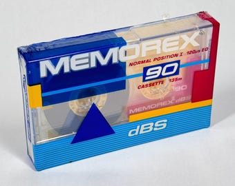 Vintage 90's MEMOREX dBS 90 Blank Audio Cassette Tape Sealed