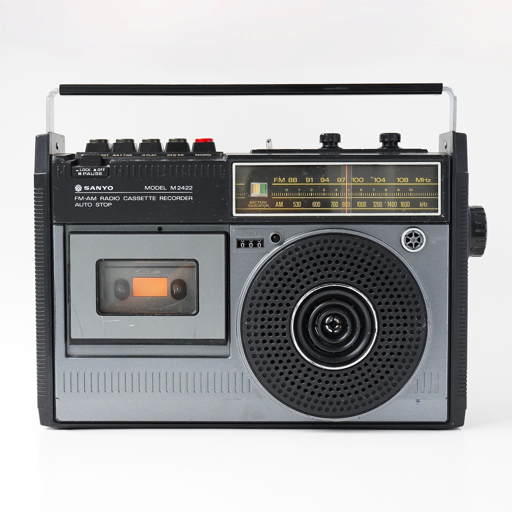 Vintage 70's SANYO Model M2422 Boombox Ghettoblaster Stereo