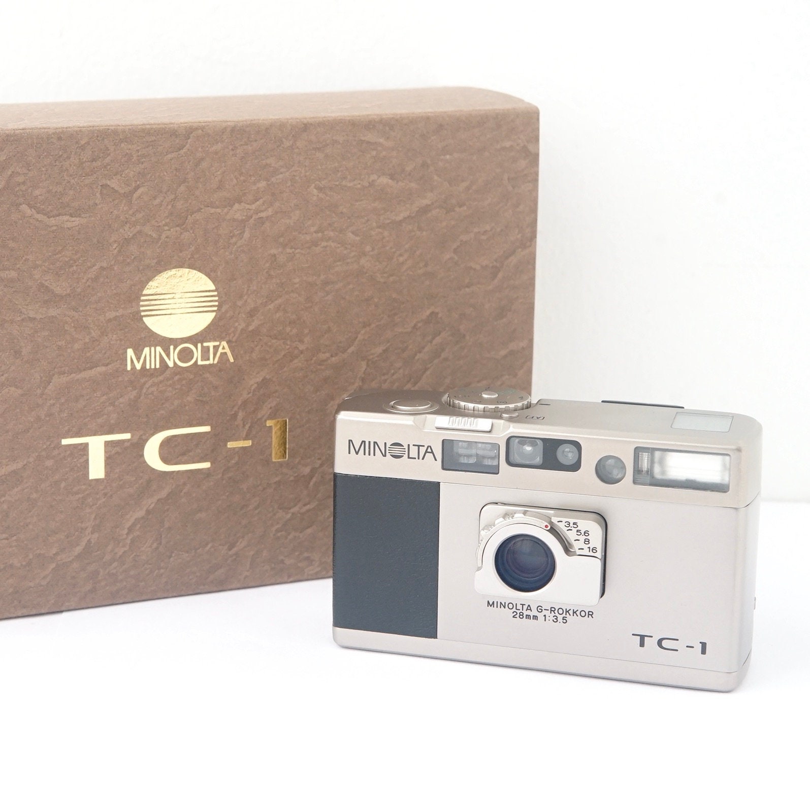 Minolta TC-1 w/ G-ROKKOR 28mm f/3.5 lens compact 35mm film - Etsy 日本