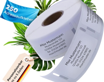 Adressaufkleber mit Wunschtext personalisieren,Klebeetiketten für Briefe, Bücher, Schulmaterialien & Co  selbstklebende Adressetiketten
