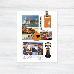 Mclaren F1 Poster, Formula One Mclaren Racing Print, F1 Wall Art, Lando Norris Poster, Oscar Piastri Print, Aryton Senna Wall Art