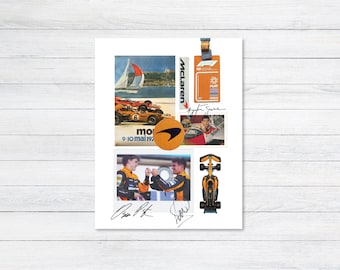 McLaren F1 Collage Poster: Formula One Racing Art (Digital Download)