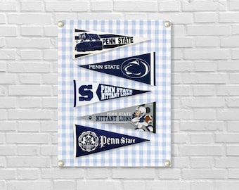 Penn State Pennant Print: Vintage-Style PSU Wall Art (Digital Download)