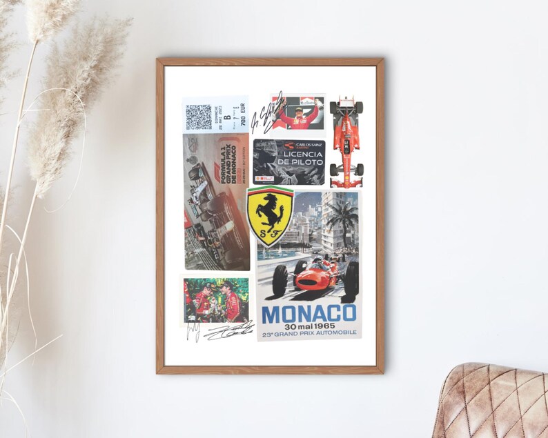 Scuderia Ferrari Poster, Formula One Wall Art, Charles Leclerc Poster ...