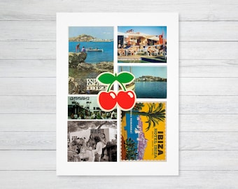 Vintage Ibiza Collage Poster: Pacha Party Wall Art (Digital Download)