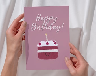 Jellycat Cake Birthday Card: Red Velvet Design (Digital Download)