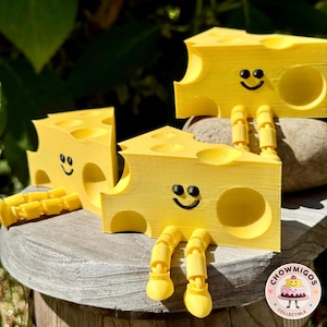 Articulated Cheese Wedge Figure: Kawaii Food - Chowmigos Collectible