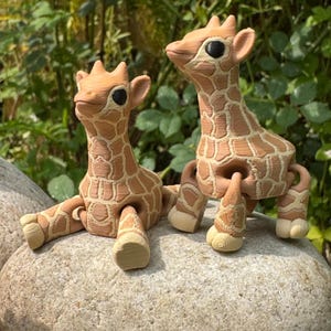 Mini Giraffe Articulated Animal – Poseable 3D Printed Giraffe Gift, Safari Animal Figure, Cute Zoo Ornament, Stocking Filler Idea