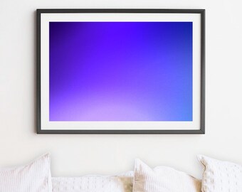 Gradient Poster, Gradient Aura Poster, Blue/Purple, Artistic Purple-Blue Gradient for Living Room & Office Decoration - Minimal Spaces 3