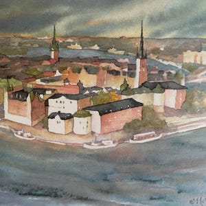 Confezione da 10 biglietti d'auguri Stoccolma Riddarholmen