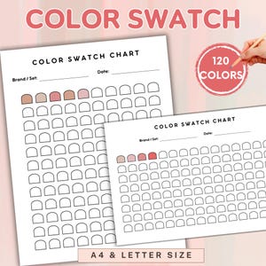 Color Swatch, Color Swatch Cards, Color Swatch Test, Blank color card, Printable Swatch Card, template, DIY, Marker Swatch, PDF, Cozy Swatch