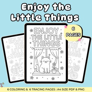 Cozy & Healing Affirmation, Ablaufverfolgung und Ausmalseiten, Positive Zitate, Selbstliebe Affirmation, Motivationszitate, Positive Affirmation