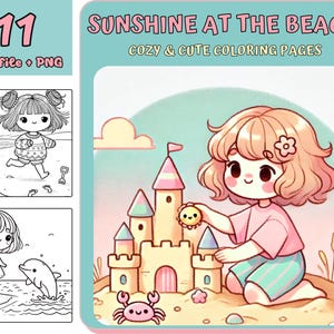 Girl moments coloring, Coloring, digital Coloring book, Kawaii Cozy Coloring, Printable Coloring, Cute Girl Coloring, Cozy Girls, Printable